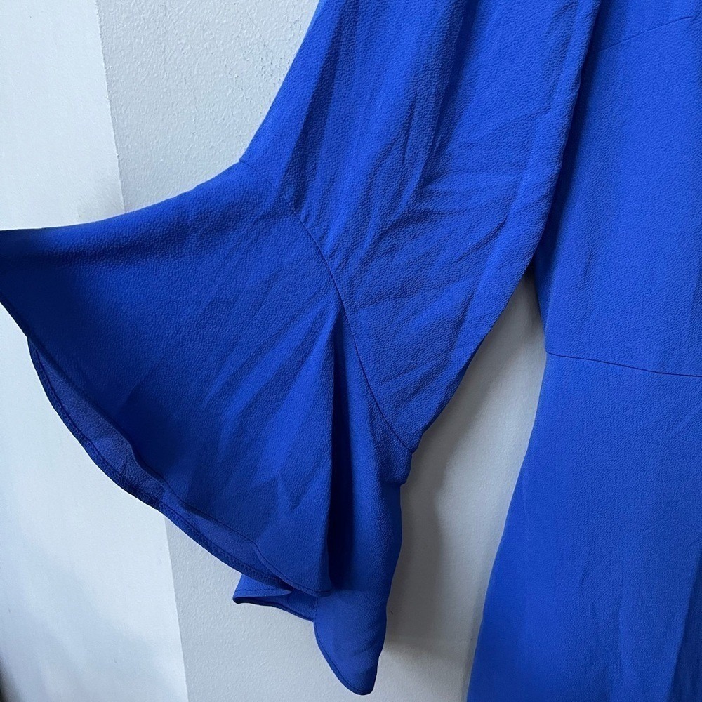 Bar III Cobalt Blue Ruffle Sleeve Shift Dress Womens 10 Cocktail Career NWT - Picture 3 of 14